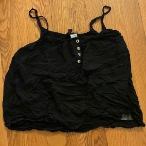 H&M Black Button Tank Top